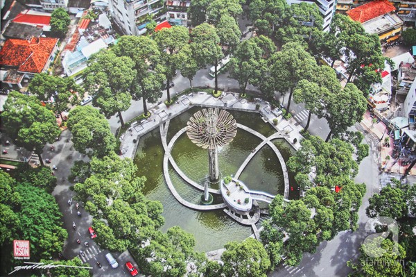 Hồ Con Rùa nhìn từ trên cao.