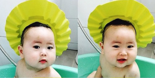 Cậu nhóc mặt bánh bao tên là Lee Soo, sinh ngày 5/9/2014