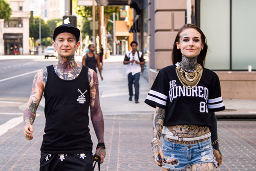 Monami Frost và chồng trên đường phố Los Angeles