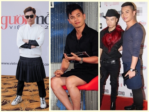 Giám khảo Viet Nam's Next Top Model Nam Trung rất thích diện váy như nữ giới.