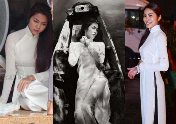 Đứng đầu trong danh sách mỹ nhân Việt mặc áo dài trắng đẹp nhất, tinh khôi nhất có lẽ không ai khác ngoài 'ngọc nữ' Tăng Thanh Hà.