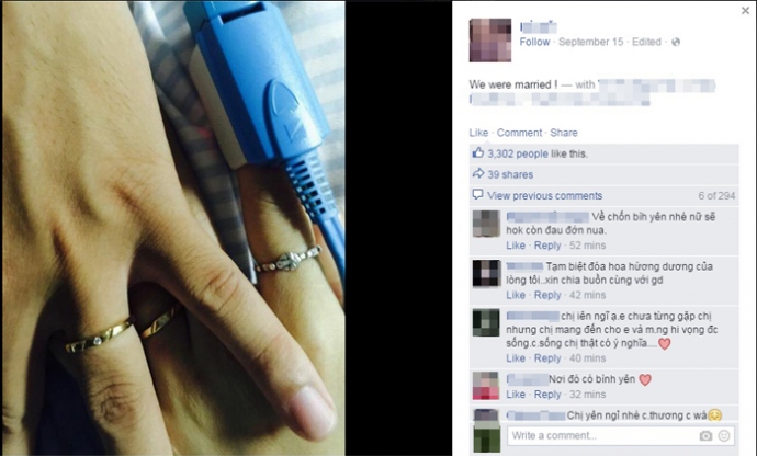 "We were married! - Chúng tôi đã kết hôn" là hình ảnh được Đỗ Hà đăng tải trên Facebook cá nhân khiến nhiều người xúc động.