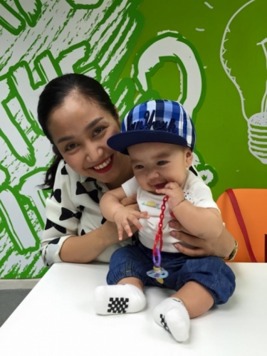 Con trai út của nữ diễn viên có nickname là Cacao. Nữ diễn viên thường mang theo cậu con trai út đi sự kiện.