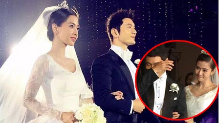 Huỳnh Hiểu Minh khóc nức nở trong tiệc cưới cổ tích với Angelababy