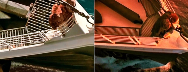 Titanic - Bạn có thấy hai diễn viên chính đang đứng trên 2 con tàu khác nhau trong... cùng một thời điểm?