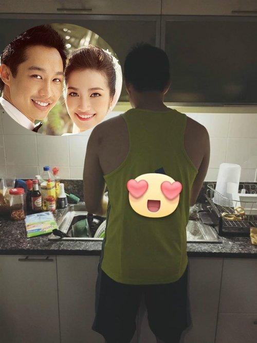 Trúc Diễm khiến không ít khán giả ghen tỵ với ông xã Việt kiều đẹp trai lại rất đảm đang. 