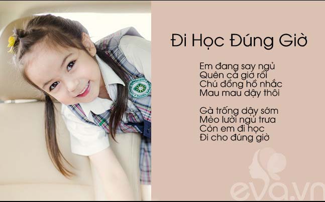 Bài thơ "thần kì" giúp bé dậy đúng giờ, đi học đúng giờ.
