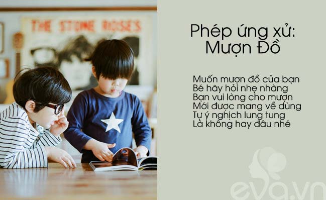 Quy tắc khi mượn đồ của bạn, bé chớ quên!