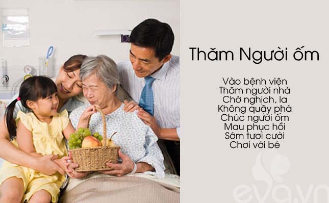 Những điều bé phải nhớ khi đi thăm người ốm.
