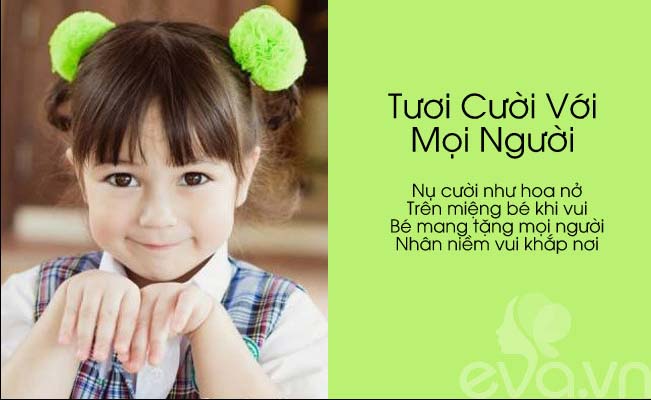 Bài thơ dạy bé luôn nở nụ cười tươi.
