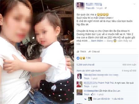 Thực hư vụ mẹ trẻ bị đánh thuốc mê nhằm bắt cóc con ngay trên xe buýt