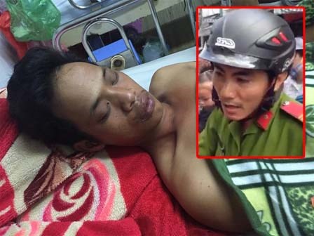 Trần tình của cảnh sát quật ngã người bán hàng rong