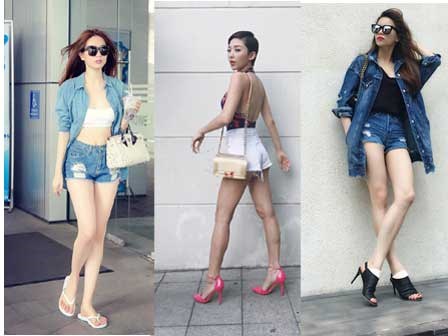 Đầu hè, sao Việt lăng xê mạnh mốt quần shorts ngắn 5cm của Katun
