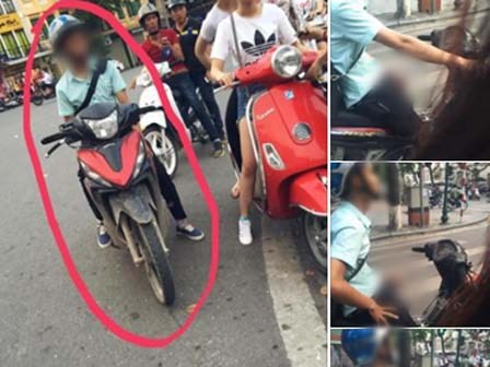 Hai cô gái khiếp sợ vì thanh niên biến thái trên đường