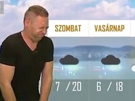 Clip nam MC diễn trò xì hơi trên sóng truyền hình.