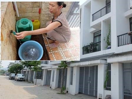 Biệt thự tiền tỷ ở Hà Nội 2 năm không có nước sạch phục vụ sinh hoạt