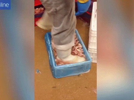 Người tiêu dùng sốc nặng khi chứng kiến cảnh rã đông gà