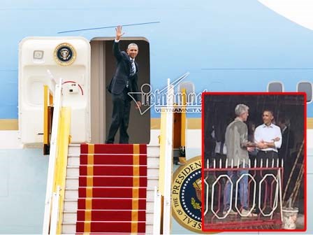 Sau trú mưa, ông Obama lên chuyên cơ rời Hà Nội