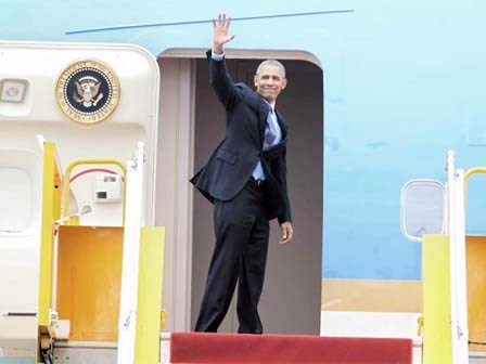 Tổng thống Obama rời Sài Gòn, kết thúc chuyến thăm Việt Nam