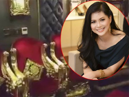 Clip: Cận cảnh phòng karaoke dát vàng sang chảnh trong biệt thự của mẹ chồng Hà Tăng