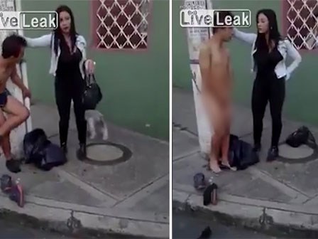 Tên cướp bị nữ nạn nhân đánh túi bụi, bắt 