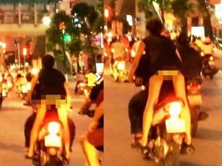 'Tức mắt' hành động 'kém duyên' của gái sành điệu giữa phố khuya