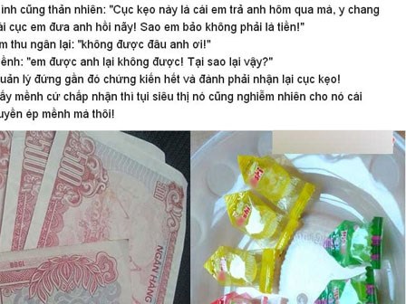 Chiêu đối phó khó tin khi bị siêu thị trả tiền lẻ bằng kẹo