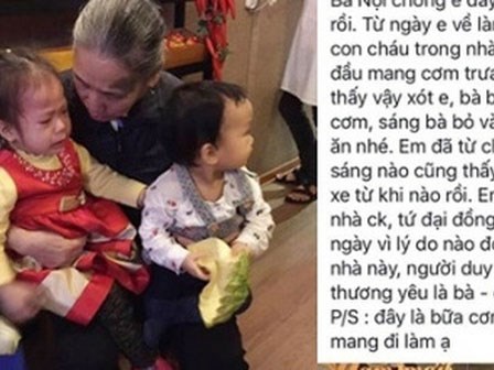Cháu dâu được bà nội chồng chuẩn bị cơm trưa đi làm gây bão mạng