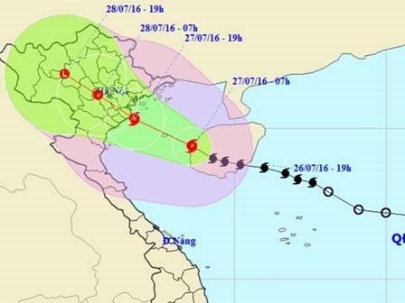 Bão Mirinae mạnh cấp 9, hướng vào Hải Phòng-Thanh Hóa