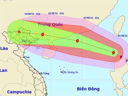 Bão Nida vào Biển Đông, Bắc Bộ sắp mưa to