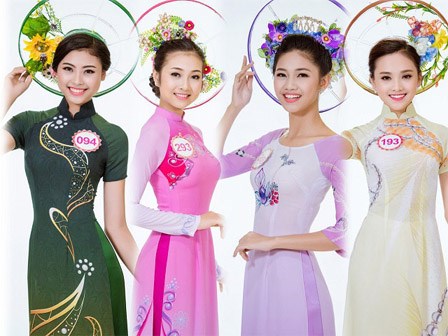 Những hình ảnh diện áo dài chung kết nóng hổi của top 30 Hoa hậu VN