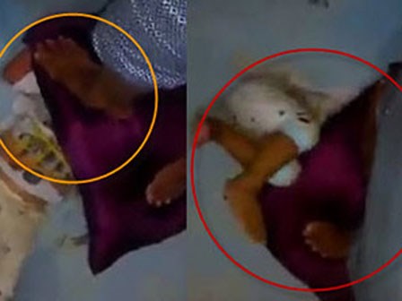 Video: Phẫn nộ cảnh em bé bị giẫm đạp lên đầu một cách tàn nhẫn