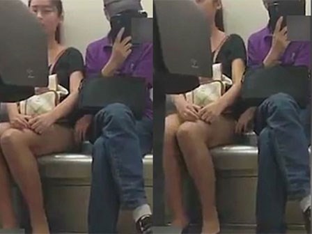 Vờ đọc sách tiện thể sờ trộm đùi cô gái trẻ, gã đàn ông bị đánh ngay trên tàu điện ngầm