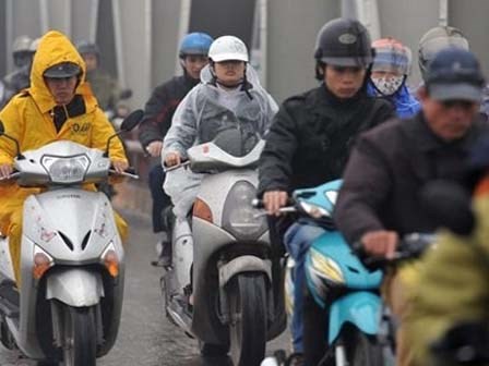 Chiều nay, Hà Nội đón đợt mưa rét đầu tiên