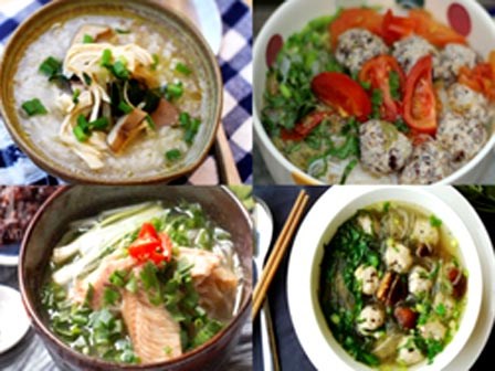 10 món ăn sáng nóng hổi 