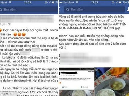 Phàn nàn mẹ chồng về bữa cơm ở cữ, nàng dâu bị mắng “con rồ”, “dốt nát”