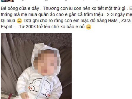 Chi cả trăm triệu mua quần áo cho con 3 tháng tuổi, mẹ trẻ bị “ném đá” không tiếc tay