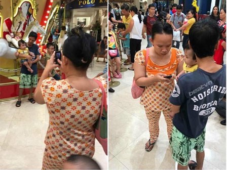 Bức ảnh mờ chụp giữa trung tâm thương mại khiến nhiều người nghẹn ngào
