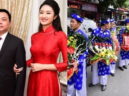 Ai cũng choáng khi nhìn thấy lễ vật bên trong 21 tráp ăn hỏi của Hoa hậu Thu Ngân