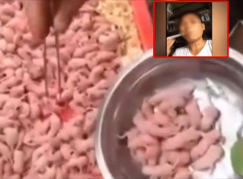 Khóc thét với màn ăn gỏi chuột bao tử mới sinh