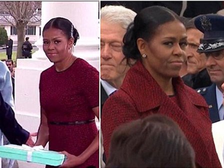 Những biểu cảm của cựu Đệ nhất phu nhân Michelle Obama khi nhận quà từ bà Melania Trump gây xôn xao mạng xã hội