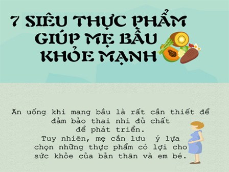 Những siêu thực phẩm đã được chứng minh là tốt nhất cho thai nhi