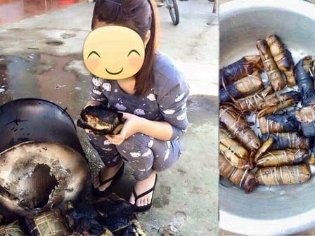 Cười muốn ngất với nồi bánh chưng cháy đến thủng cả nồi của nàng dâu mới