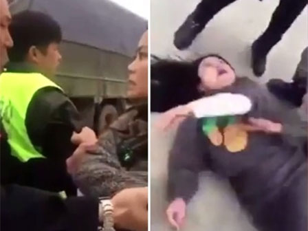 Người đàn ông hổ báo kéo lê nam thanh niên trên cao tốc-1