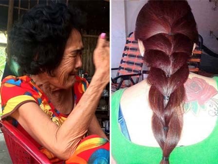 Mẹ cô gái có hình xăm hoa hồng vẫn đợi con về đi lễ chùa