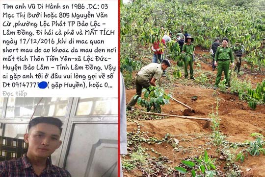 Thảm án rúng động Lâm Đồng: Cùng người tình chôn giấu xác chồng rồi đăng tin tìm kiếm