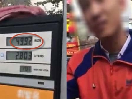 Đổ xăng thiếu 80 đồng, người đàn ông quyết đòi bằng được
