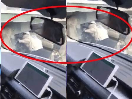 Clip thót tim: Nam thanh niên điều khiển xe máy chui gầm container để tránh kẹt xe