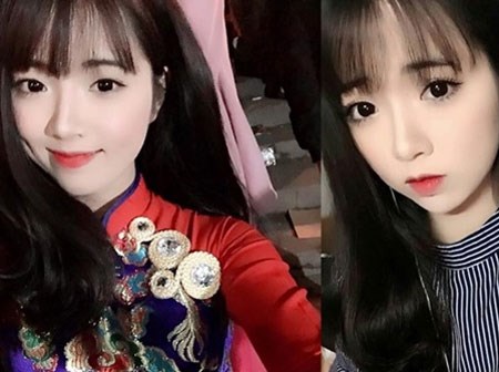'Hot girl áo dài đỏ' nổi tiếng sau clip hát nhép vì quá xinh đẹp