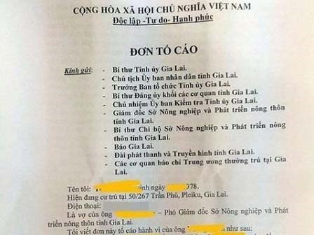 Phó giám đốc sở cho rằng vợ dựng chuyện ngoại tình bôi xấu chồng